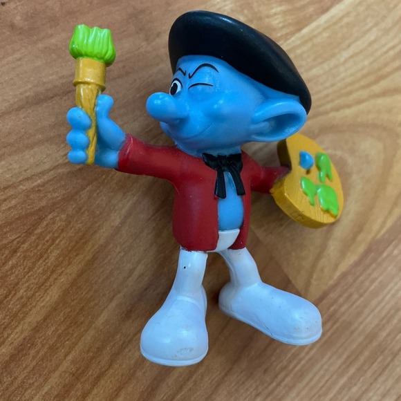 2014 : Painter Smurf character toy from The Smurf movie. - Picture 1 of 2